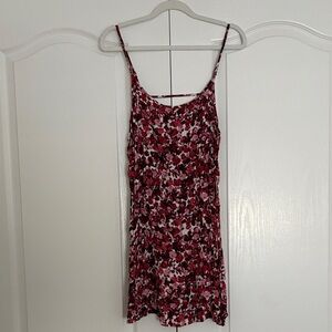 Backless Floral Slip Dress